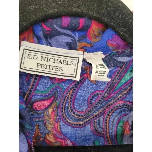 E.D. Michaels Petites Vintage Floral Dress size 11/12 #7 - Picture 3 of 5